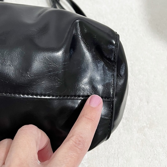 Zara Black Glossy Shoulder Bag - Picture 10 of 10